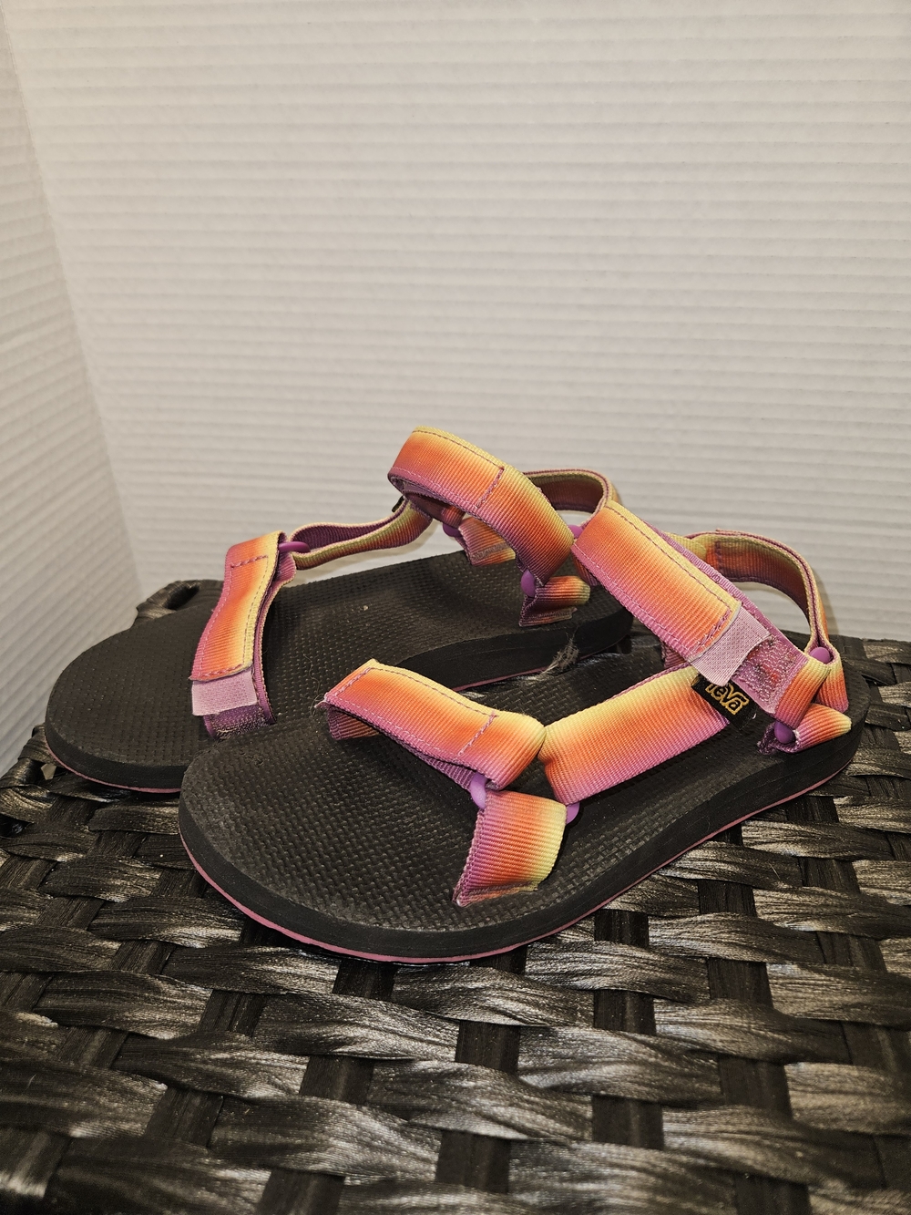 Teva Gradient Orange Pink Strap Sandals